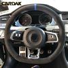 CARDAK DIY  Suede Car Steering Wheel Cover for Volkswagen VW Golf R MK7 Golf 7 GTI VW Polo GTI Scirocco 2015 2016