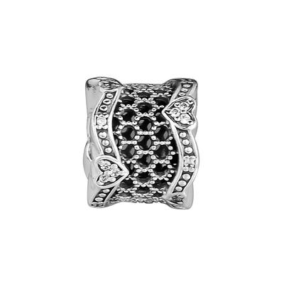 Authentic 925 Sterling Silver Charms Fits Europe Bracelet Lace of Love Spacer Beads for Jewelry Making