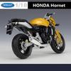 Welly 1/18 HONDA Hornet Alloy Sports Motorcycle Model Diecast Metal Street Motorcycle Model Simulation Collection Kids Toys Gift