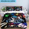 3PCS Robot Invasion Alert 3pcs Bedding,Including 3PCS Duvet Cover And 2pcs Pillowcases Perfect for Christmas,Ideal for Bedroom, Dormitory