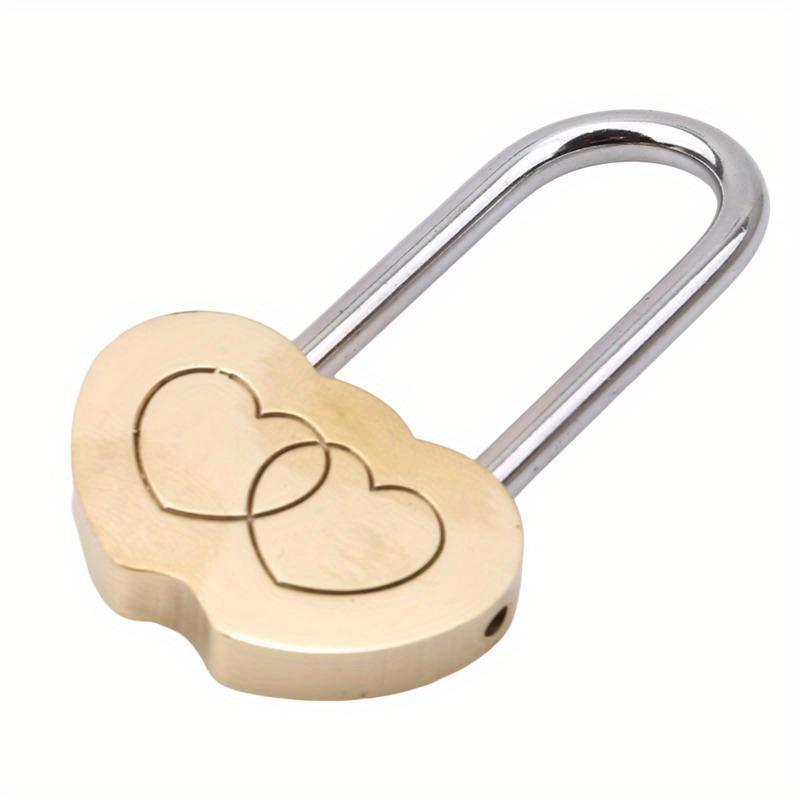 Padlock Love Lock Engraved Double Heart Valentines Anniversary Day Gifts Couple Christmas Gift