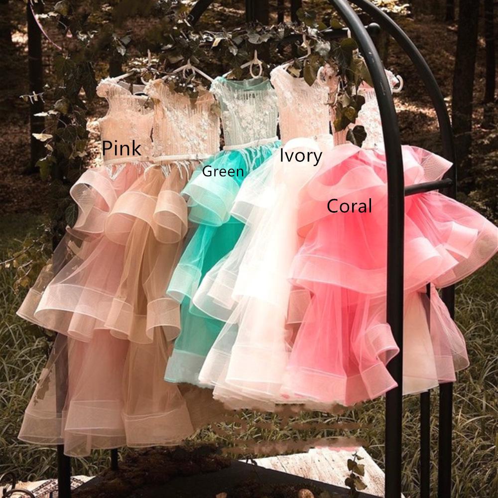 European and American Princess Flower Girl Dress - Long Patchwork Design for Children