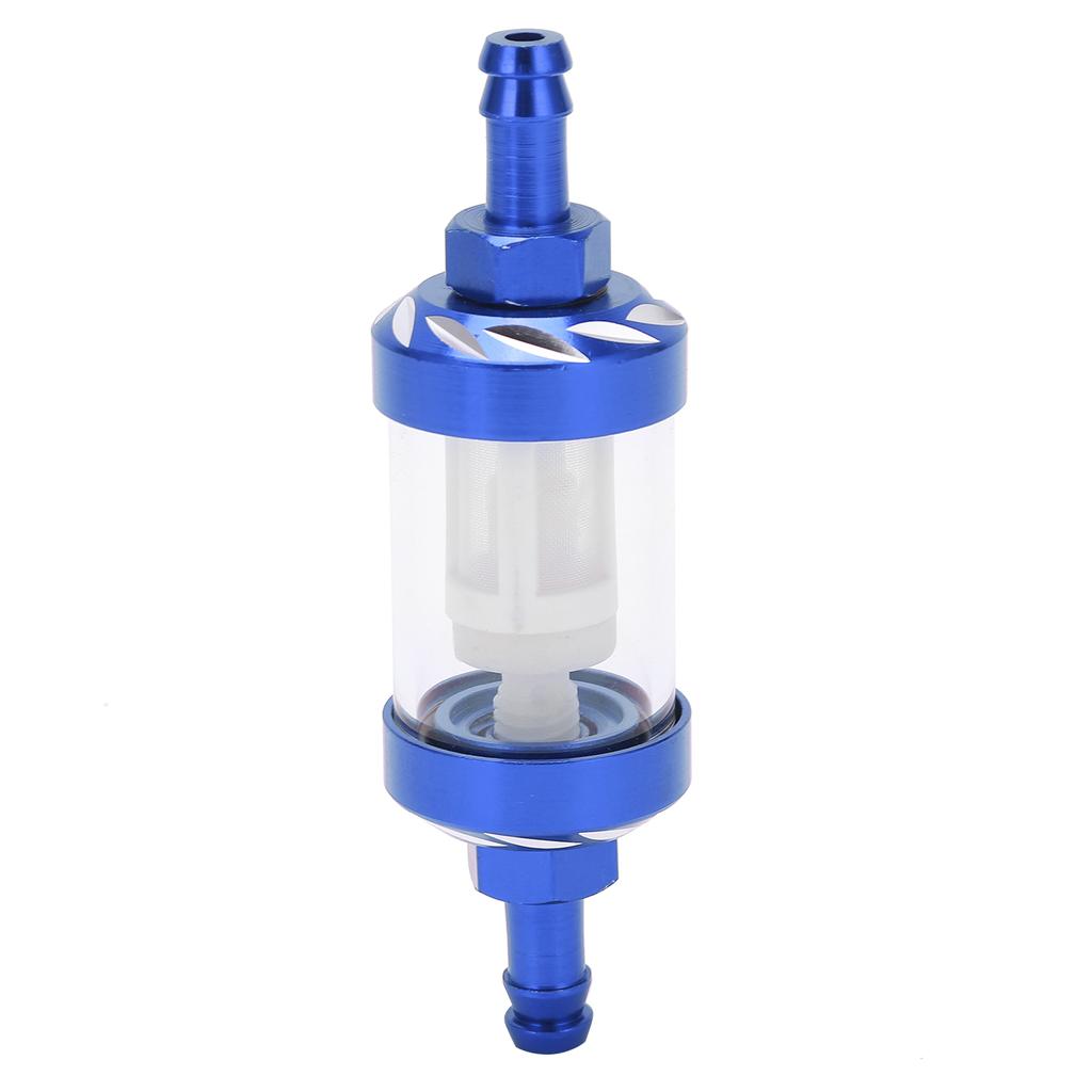 Glass Fuel Filter Aluminium Alloy Replacement for Cars ATV SUVs Motorcycles Pit Bikes