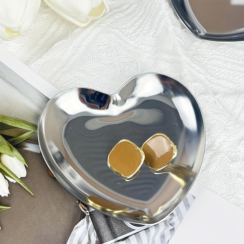 Nerezový kosmetický úložný podnos Nail Art Manikúrní talíř Pinzety Kleštičky Nádoba na pera Miska na umělé nehty Nástroje Kov