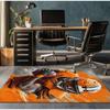 Football player action crystal velvet rug sports fan carpet American football theme bedroom decor dynamic design floor mat