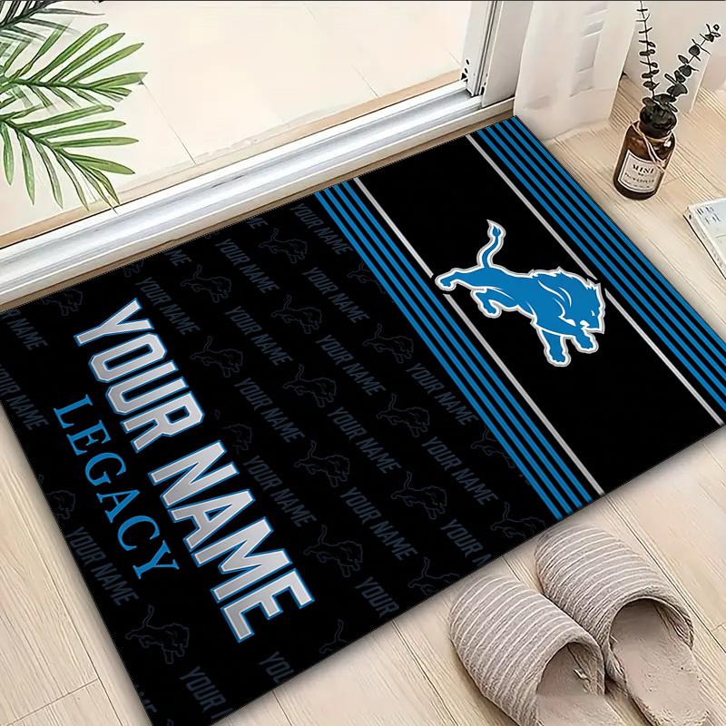 Custom Name Rug Lions Team Area Rug Suitable for Indoor And Outdoor,Carpets for Homes, Offices,Living Rooms,Home Decor,Christmas Gift