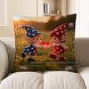 2D Cute Fairy Twins Exchange Heart Pillow Cover Pattern Cushion Cover Suitable For Sofa Bedroom Car Pillow Cover