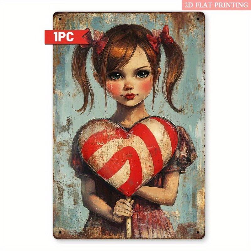 Metallschild im Valentinstags-Thema für Bar, Café, Restaurant