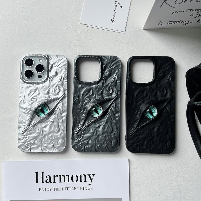 Applicable To IPhone17 Demon Eye Three dimensional Mobile Case Apple 16proMax Frosted Wrinkle 15 Protection Case