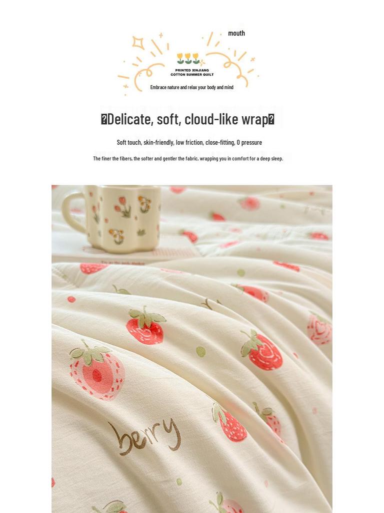 All-Season Machine Washable Children's Summer Quilt - Suitable for Air Conditioning and Home Use