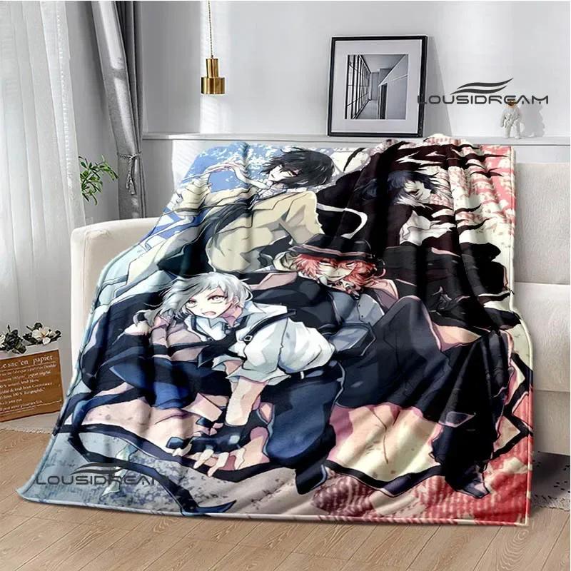 Cartoon Bungou Stray Dogs bedruckte Decken Picknickdecke Warme Flanelldecken Hausbettbezüge Decken für Betten Geburtstagsgeschenk