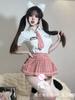 Fashion Sweet Mini Skirts Set Sexy Student Jk Uniform Checkered Short Skirt Role-Playing Hot Clothing Tempting  New Vbb1