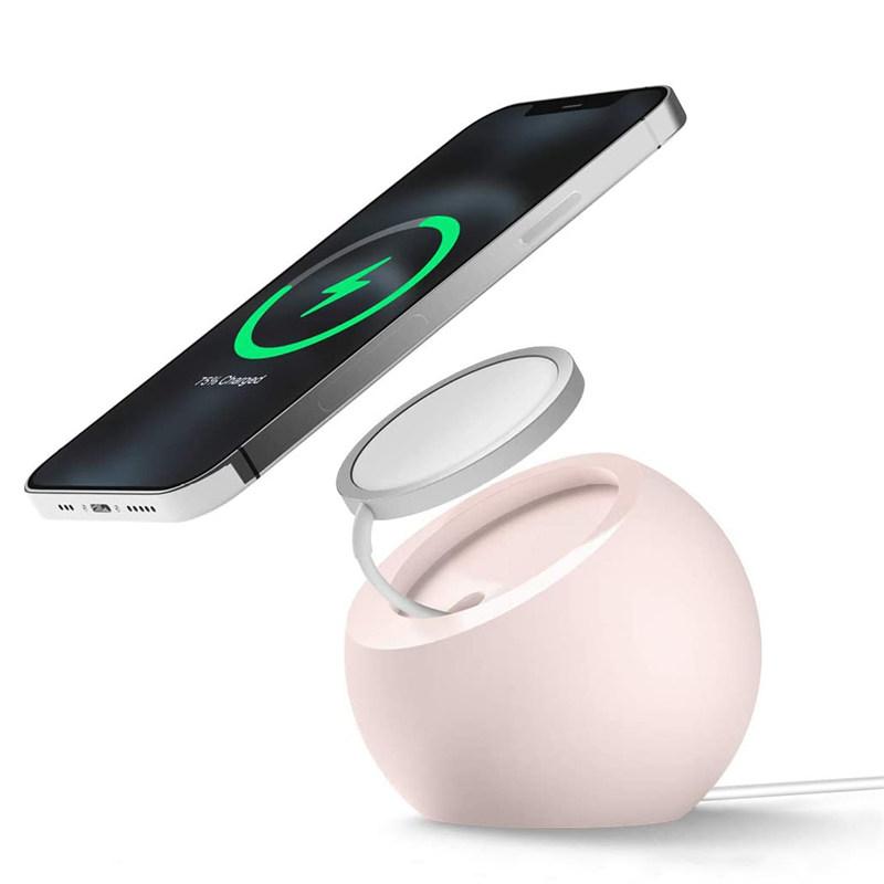 Ball Shape Magnetic Desk Phone Charger Stand Holder for Magsafe IPhone16 15 14 13 12 11 Pro Max Mini Wireless Charging Desktop Dock