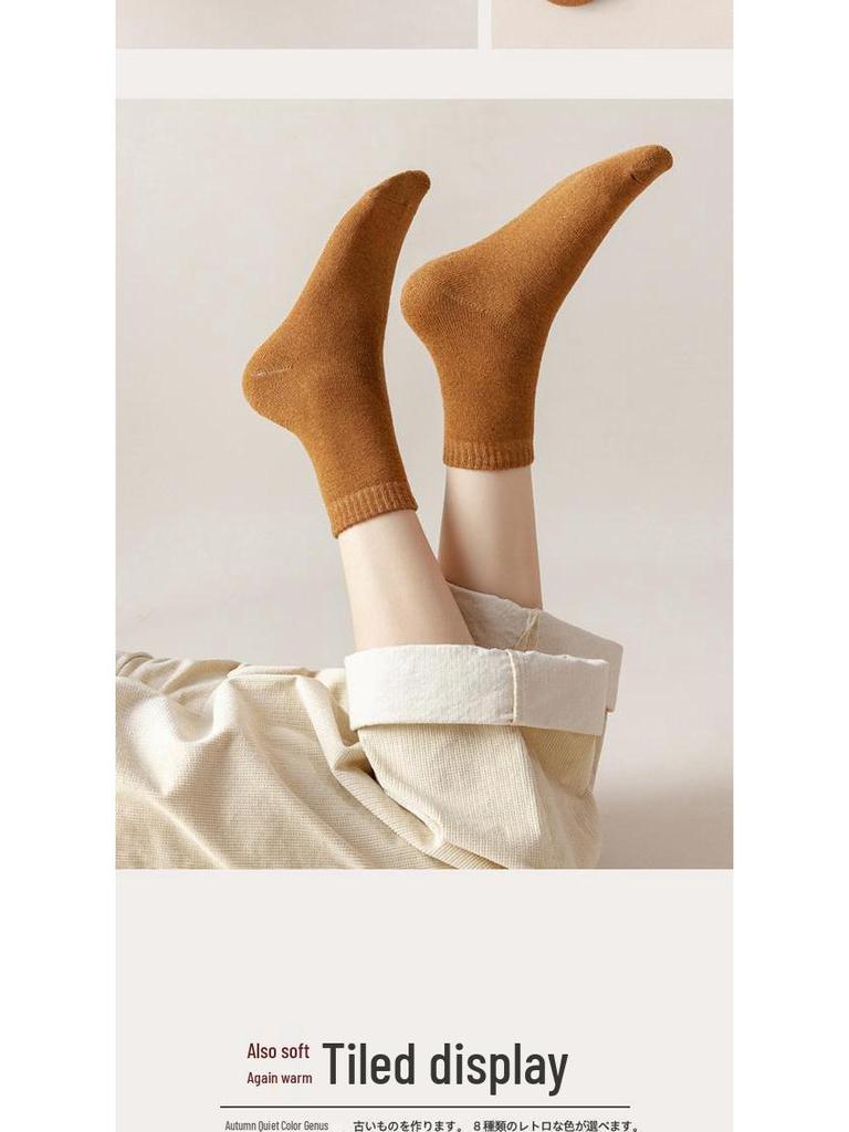 Autumn & Winter Thickened Terry Cotton Socks - Mid-Calf To Over-the-Knee Length, Warm & Cozy
