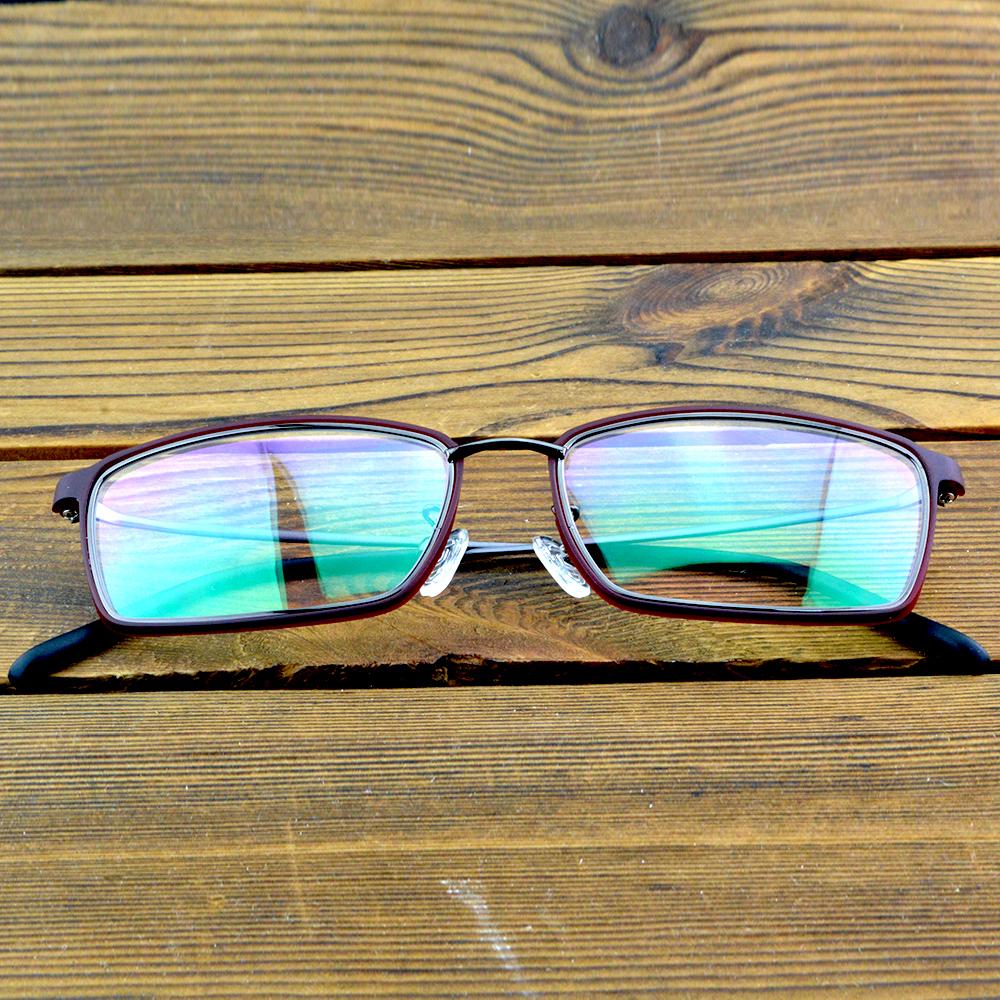 Full-Rim Titanium Rectangular Optical Glasses Frame – Lightweight Metal Eyewear with Modern Design for Men and Women