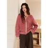 Women's Lace Trim V-Neck Knit Cardigan