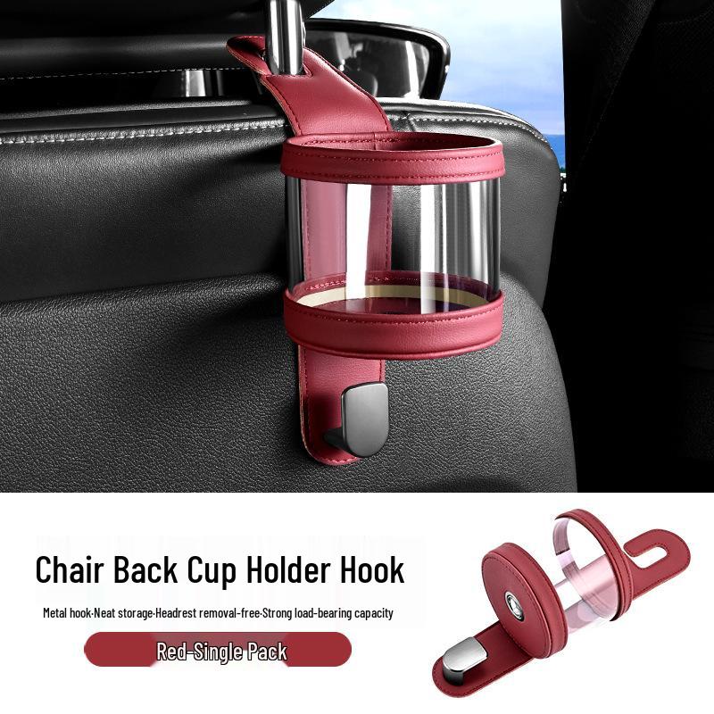 Multifunctional Car Seat Back Hook & Cup Holder for Rear Storage