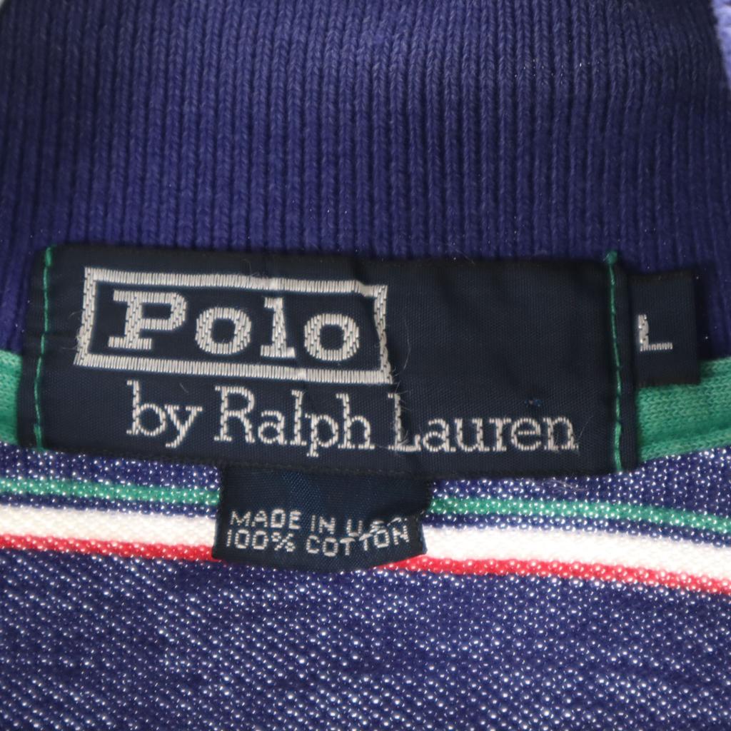 Polo by Ralph Lauren 90s Made In USA Old Border Pattern Short Sleeve Polo Shirt Men's Used