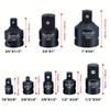 8 Piece Impact Socket Adapter and Reducer Set,1/4"3/8"1/2"Adapter Impact Driver&Wrench Conversion Socket Reducer Set,Cr-V Steel