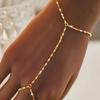 New Simple Pearl Finger Bracelet for Women Exquisite Sweet Beaded Bracelet Boho Casual Hand Chain Vintage Versatile Jewelry Gift