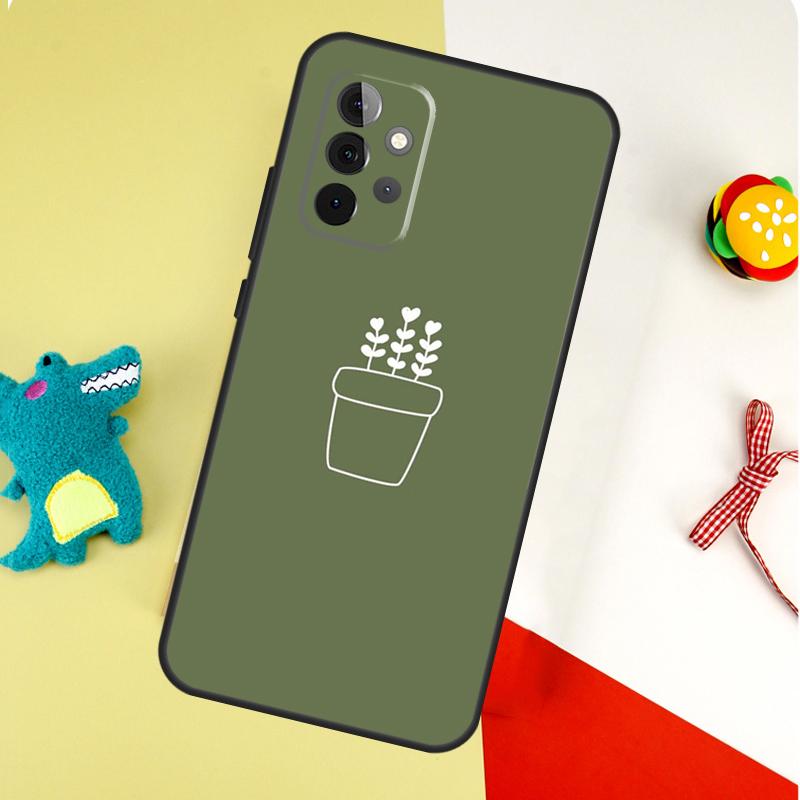 green aesthetic For Samsung Galaxy A54 A34 A14 A55 A35 A15 A53 A33 A13 A05 A06 A16 A22 A32 A52 Phone Case