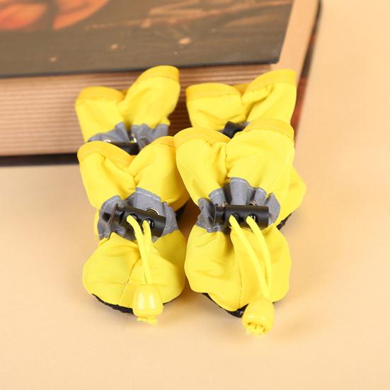 4Pcs/Set Rain Boots Protective Pet Anti-Slip Shoes