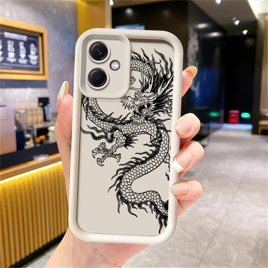 Phone Case for Xiaomi Redmi Note 14 11 12 13 Pro Plus 10Pro 11Pro 11S 12S 12Pro Soft Cover Shell Black Dragon Snake