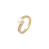 And Sophisticated Eyecatching Pearl Zircon Open Ring Perfect For Occasion Any