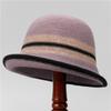 Dome Knitted Bucket Hat Women's Autumn and Winter Tide Casual Versatile Crimping Basin Hat Shows a Small Face