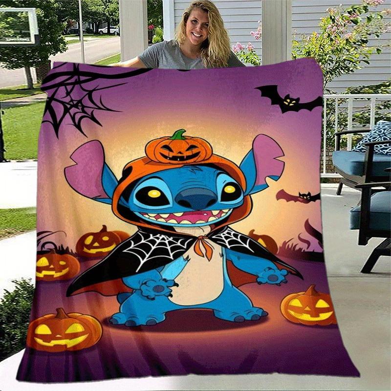 1pc Stitch Printing Blanket - Soft, All-Season Throw for Office Blanket,Personalized Gift with Adorable Cartoon Design