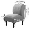 1Pc Elastic Armless Chair Cover Solid Color Stretch Chair Slipcover Removable Single Sofa Covers for Bar Living Room