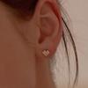 Kitsch Mosaic Heart Cubic Earrings (Silver Post) SHER0057