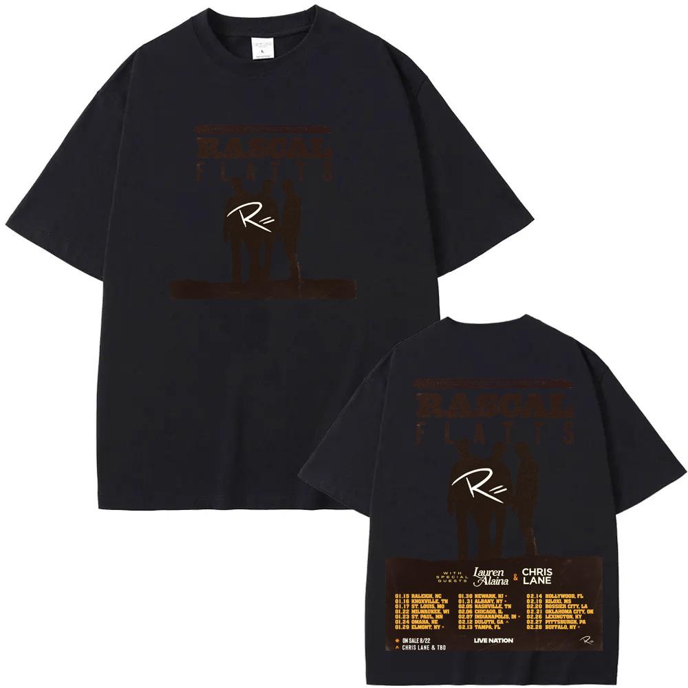 Rascal Flatts Life Is A Highway Tour T-Shirt New 2026 Tour Tee-shirt Sleeve 100%cotton Gothic Tshirt Round Neck Summer Tees