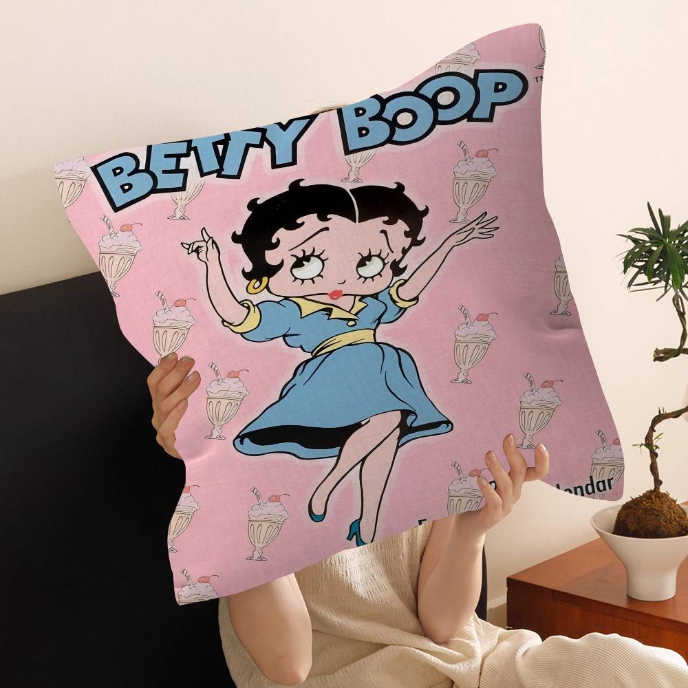 B-Betty-Aranyos B-Boop Anime Párna Ajándék Otthoni Irodai Dekoráció Párna Hálószoba Kanapé Autó PárnahuzatPárnahuzat