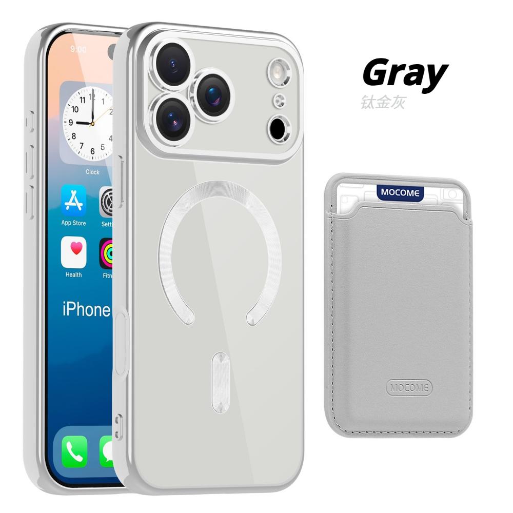 Magnetic Leather Transparent Flip Wallet Case For iPhone 17Air/16 pro Max 15 14/13/12/11 with Card Holder Bumper Bag Built-in Stand