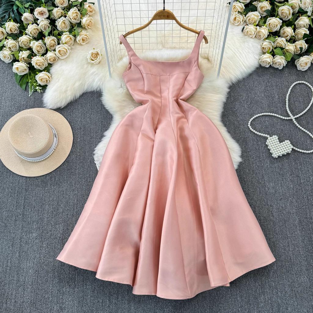 YYFS Women's Fashion Summer Spring Summer Spring Sleeveless Suspenders High Waist Casual Dresses