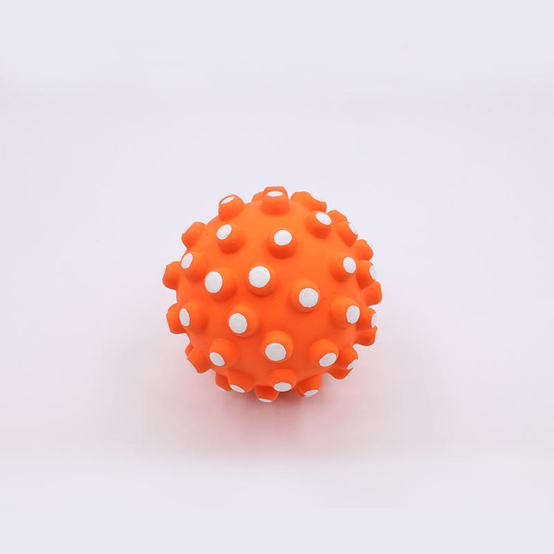 

Dog Toy Large Thorn Ball Pet Toy for Teething and Cleaning Teeth with Sound Effect Small оранжевый