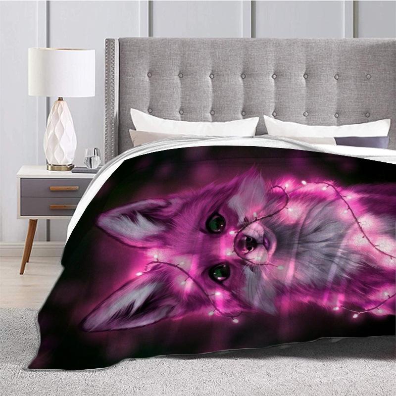 Animal Animation Print Flannel Blanket