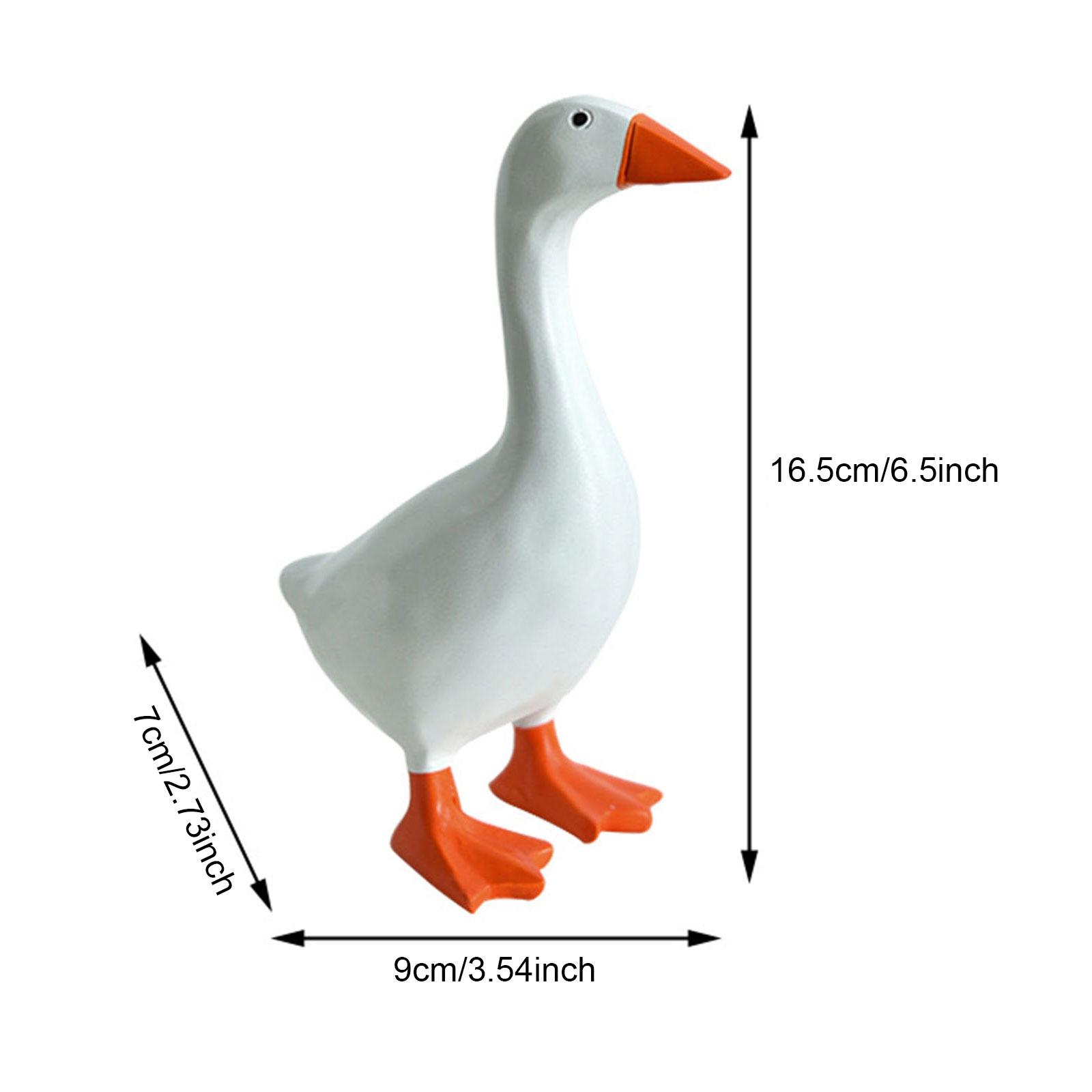 Magnetic Goose Shaped Key Storage Resin Standing Duck Statue Key Holder for Home Office Dorm Entrance Key Holder