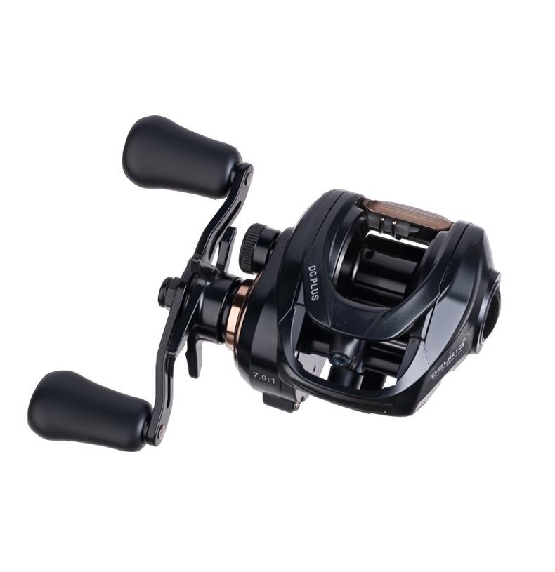 Blue Boat DC PLUS Baitcasting-Rolle: Micro-Lure-Rolle mit eingebautem Wurfgeräusch, Anti-Rücklauf-System und Doppelbremse.