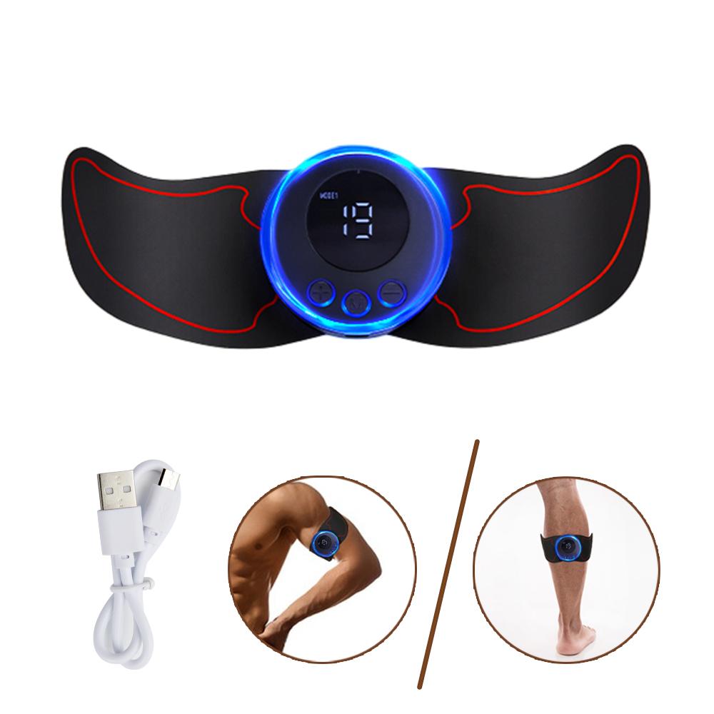 

Электрический стимулятор мышц EMS Наклейки для фитнеса живота Перезаряжаемый массажер для похудения тела Беспроводной ЖК-дисплей Тренажер для ягодиц