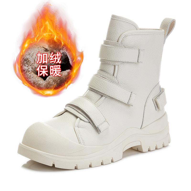 

Leather Martin boots women s 2025 winter new women s velvet short boots women s medium tube versatile women s boots thin boots children 40