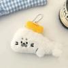 Plush Seal Plush Keychain Fluffy Bag Charm Sea Theme Animal Key Pendant  Girls