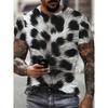 Fashionable Soft Comfortable Breathable Summer Men's T-shirt Colorful Retro Pattern Casual Sports Versatile Short Sleeved T-shirt