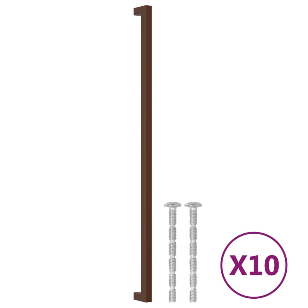 Furniture Handles 10 Pcs Bronze 480 Mm Stainless Steel