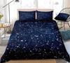 Starry Sky King Queen Duvet Cover Colorful Galaxy Bedding Set Outer Space 2/3pcs Quilt Cover Glitter Polyester Comforter Cover