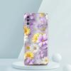 Transparent Phone Case for Samsung Galaxy A16 A14 A12 A22 A24 A42 A02 A06 A20 A30 A40 Soft TPU Cover Small Flower Stars Pattern
