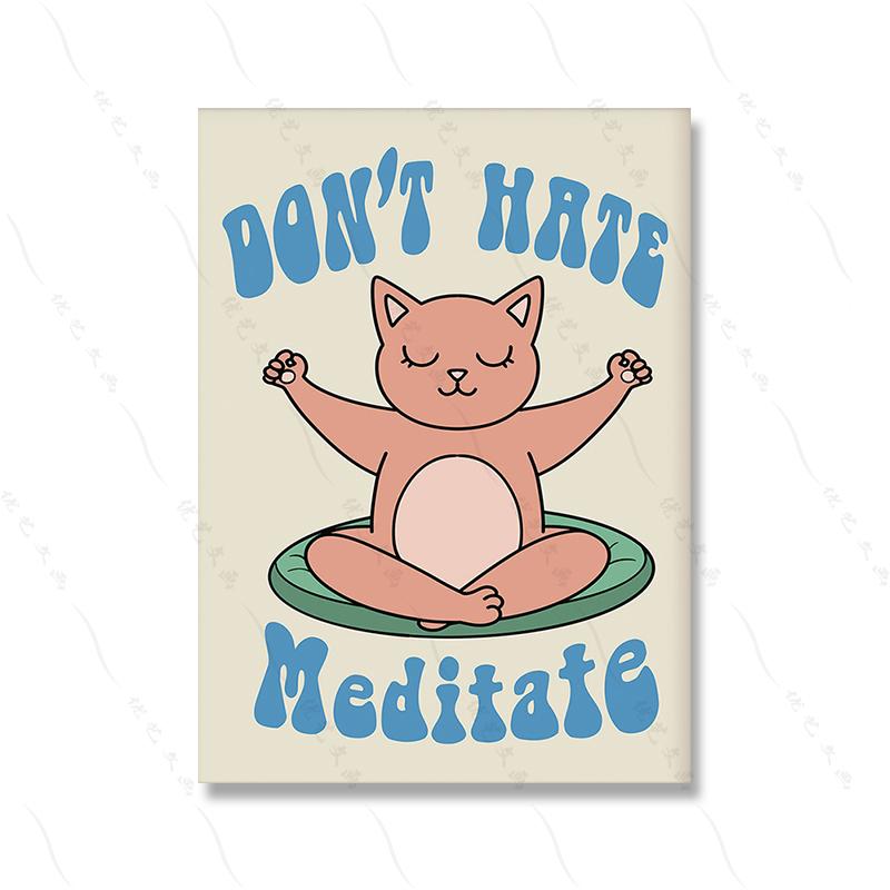 Retro Quote Print Flower Trendy Wall Art Poster Cartoon Kids Room Home Canvas Painting Modern Bear Sunflower Wall Decor Pictures