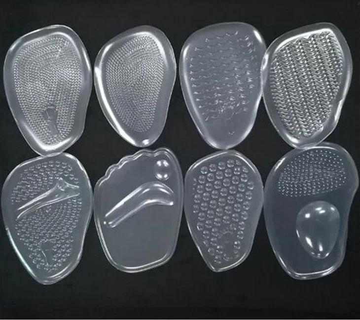 Silicone Pads for Women's Shoes Non-slip Inserts Self-adhesive Forefoot Heel Gel Insoles for Heels Shoe Anti-Slip Foot Pad