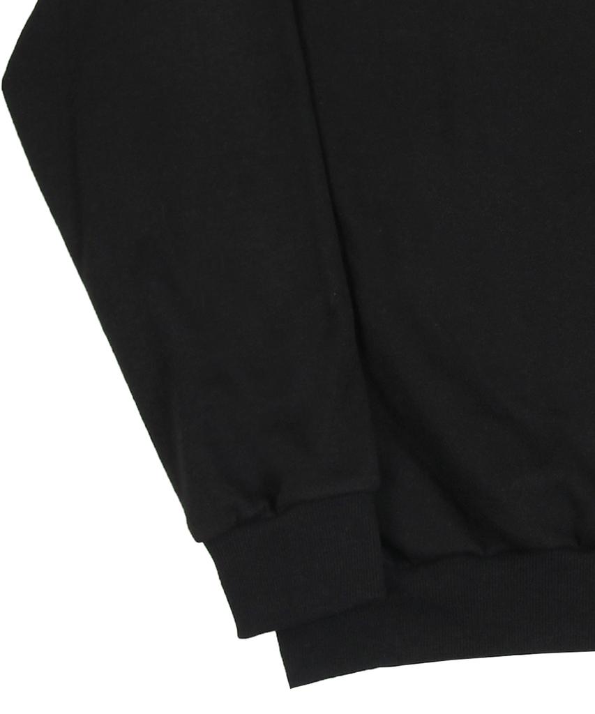 GRAVER [Unisex] Checkerboard Small Flower Sweatshirt_Black